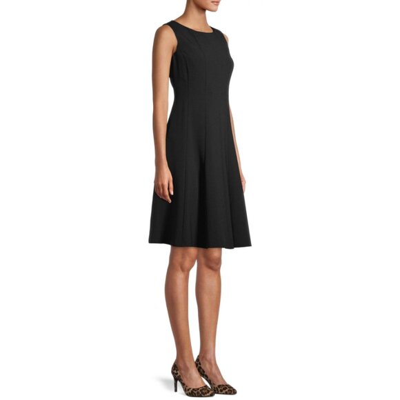 Black Label by Evan-Picone Sleeveless Fit + Flare Dress, Size 8, Black BRAND NEW - Picture 3 of 5